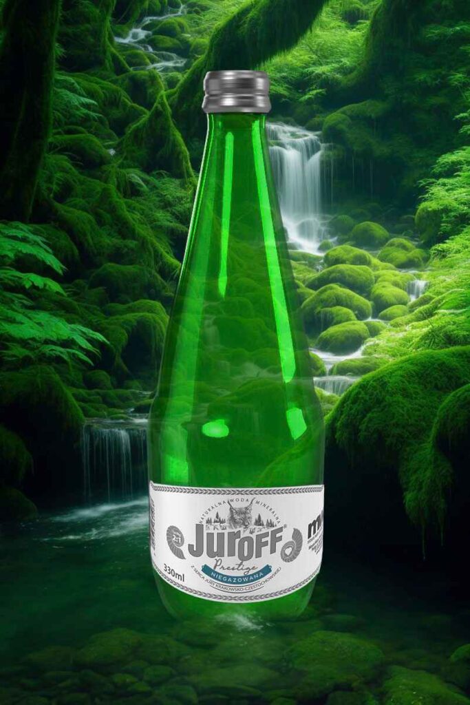 projekt etykiety dla wody mineralnej Prestige Juroff